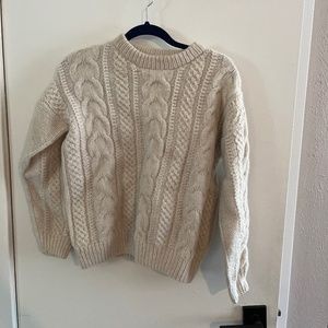 Homemade Cream Wool Sweater